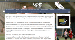 Desktop Screenshot of indoorultimatechampionships.com